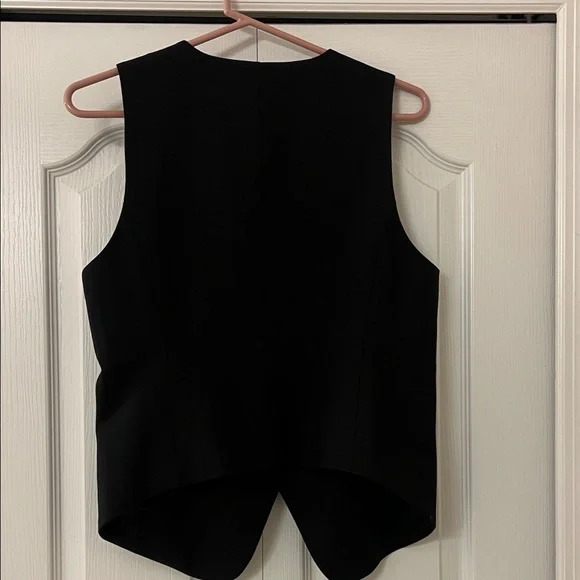 Madewell Black Wool Blend V-Neck Vest Size: 8 - Picture 7 of 7